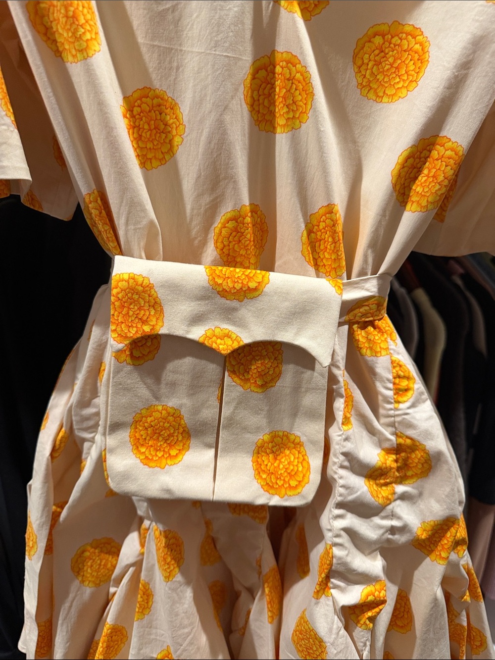 RHODE Cream Mini Dress with Yellow Polka Dots - Picture 5 of 5